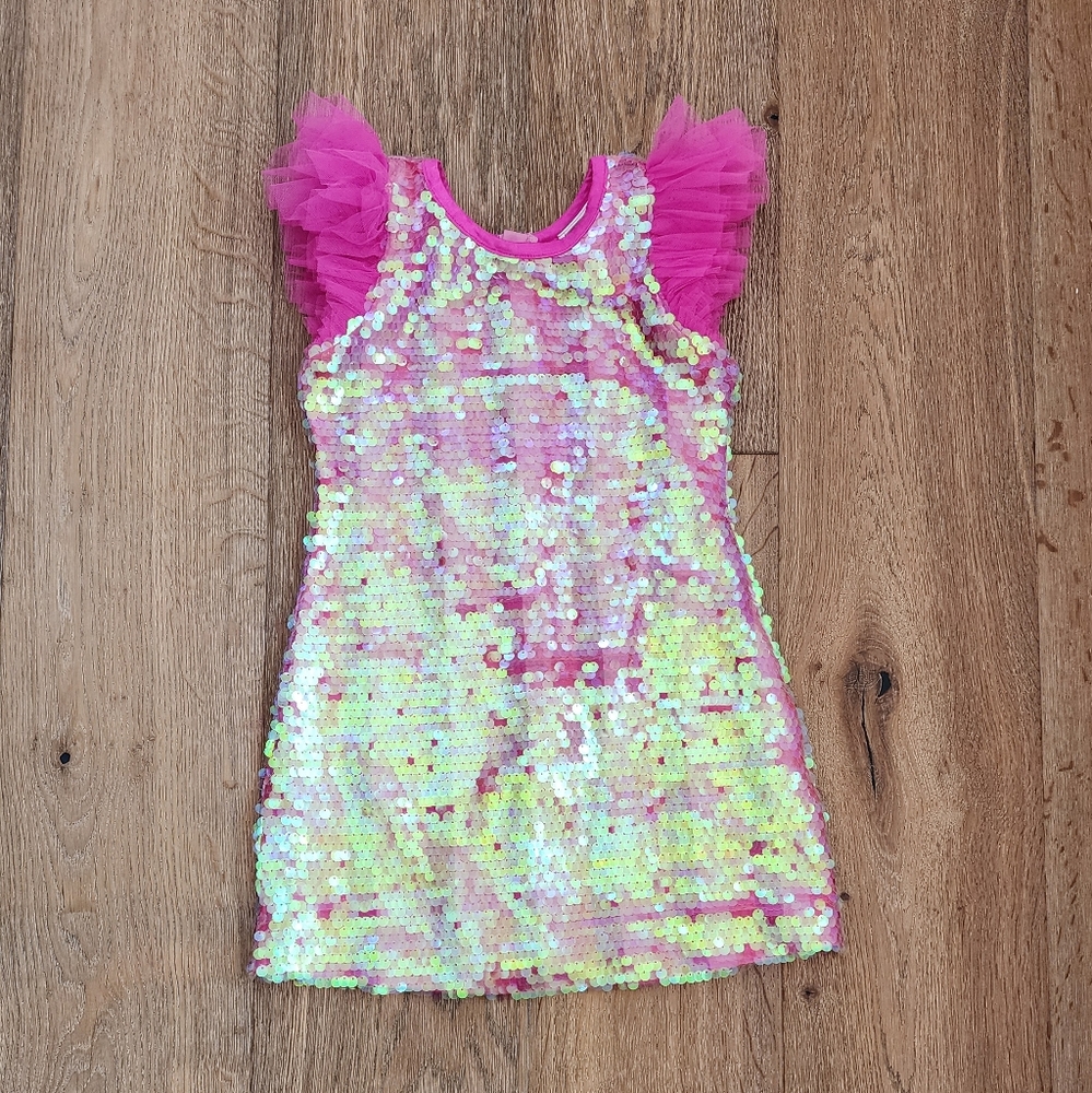 American Girl Pink Sequin Dress with Tulle